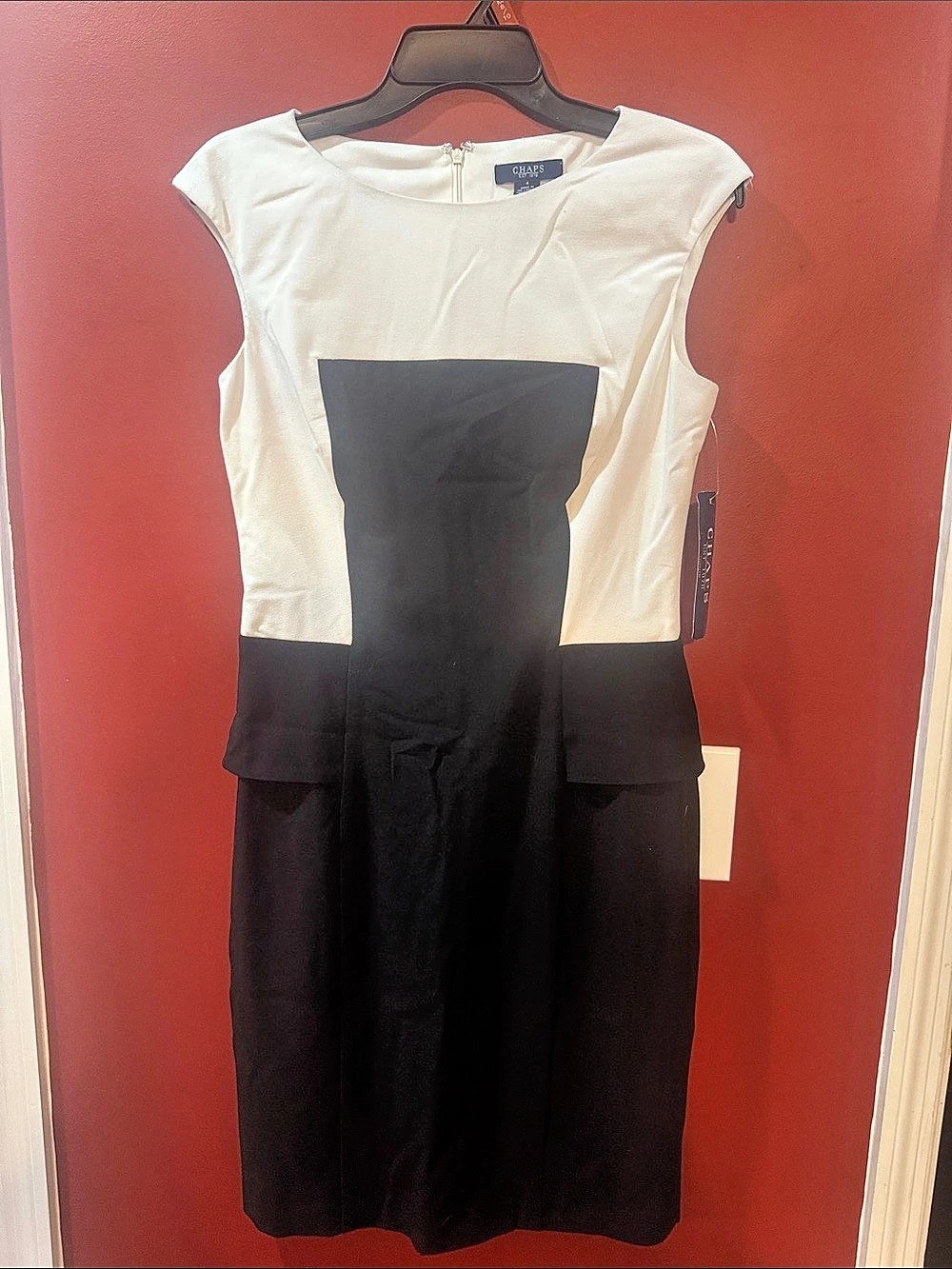 Chaps Color Block Midi Dress Size 4 NWT
